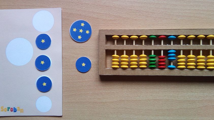 Restar para sumar Ábaco Japonés Soroban